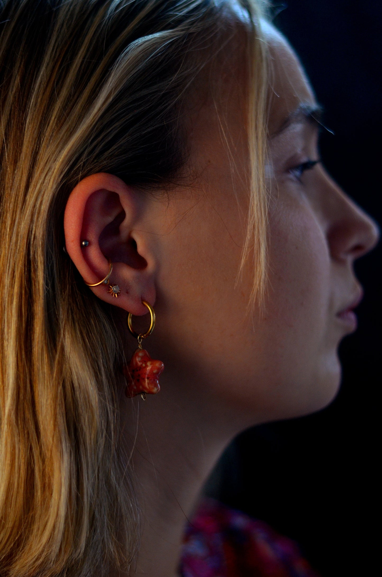 Boucles d'oreilles Stellaria Rosa