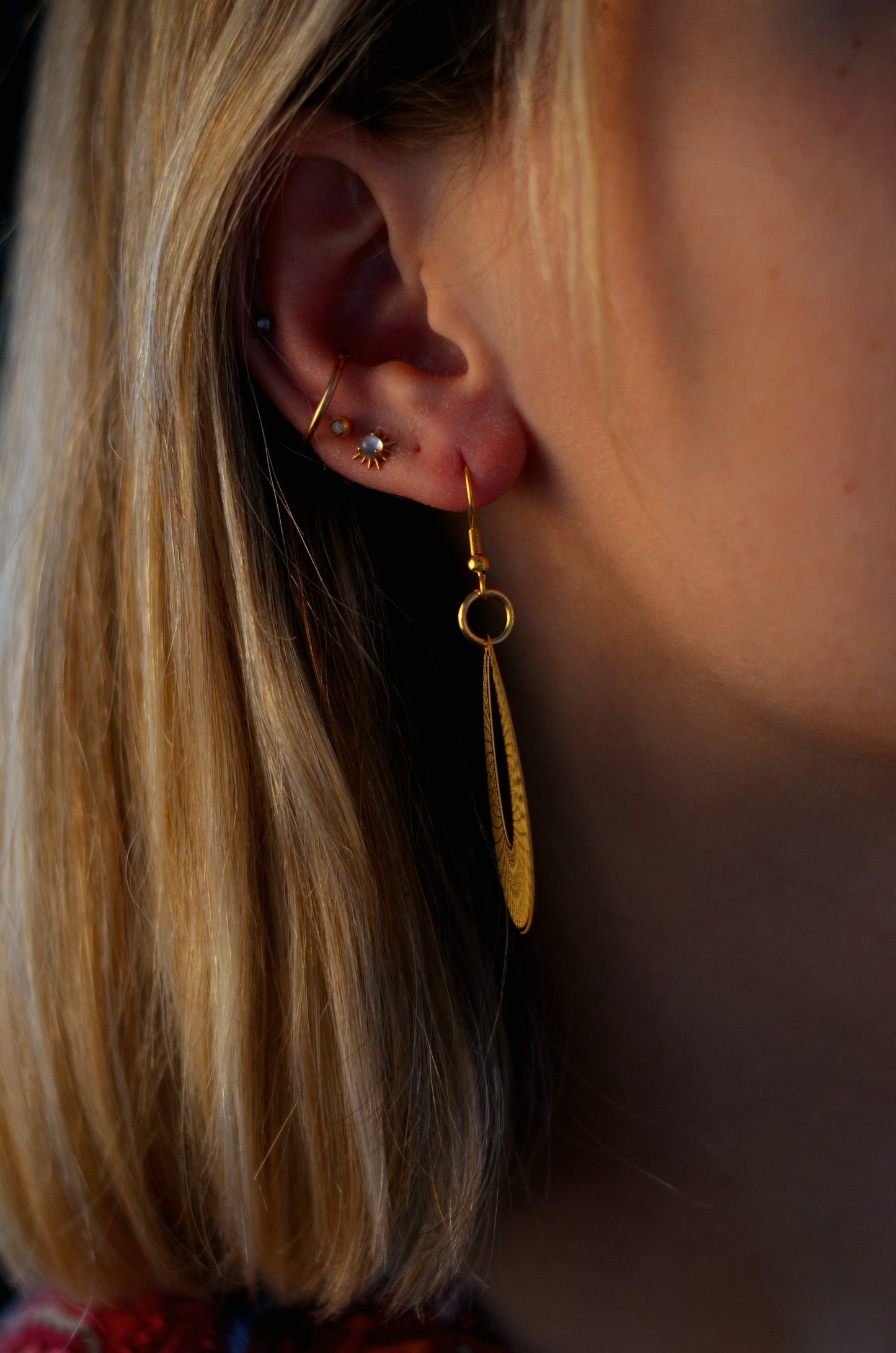 Boucles d’oreilles Portia doré