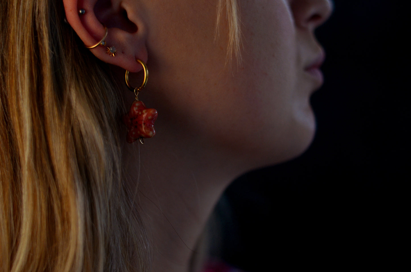 Boucles d'oreilles Stellaria Rosa