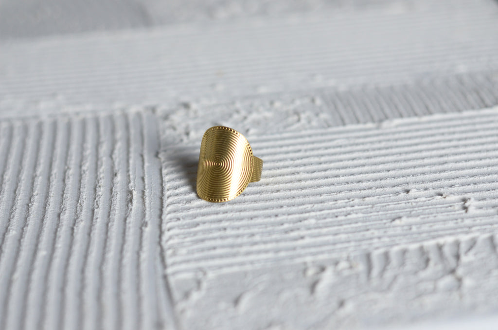 Bague Anemone doré
