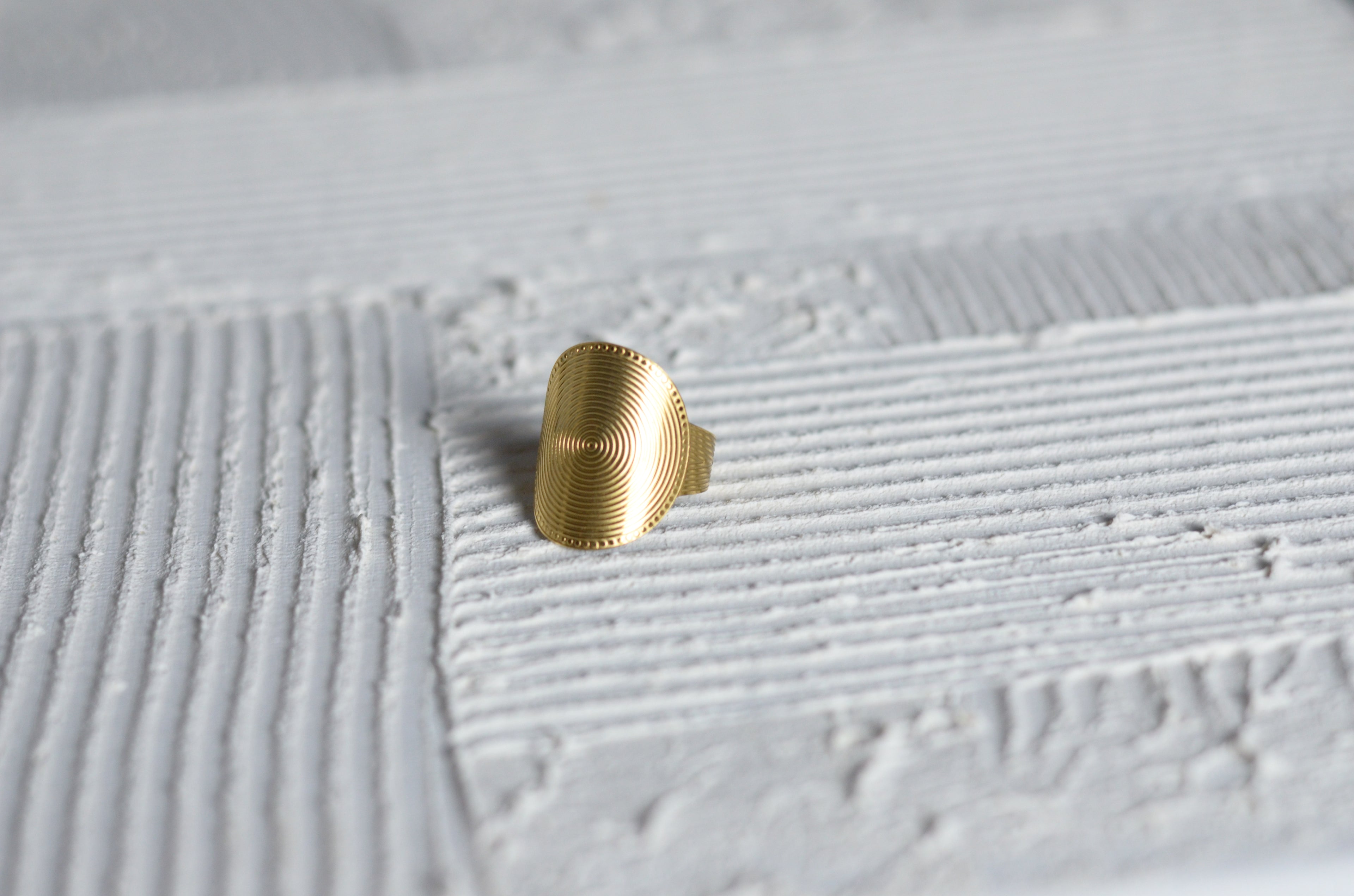 Bague Anemone doré