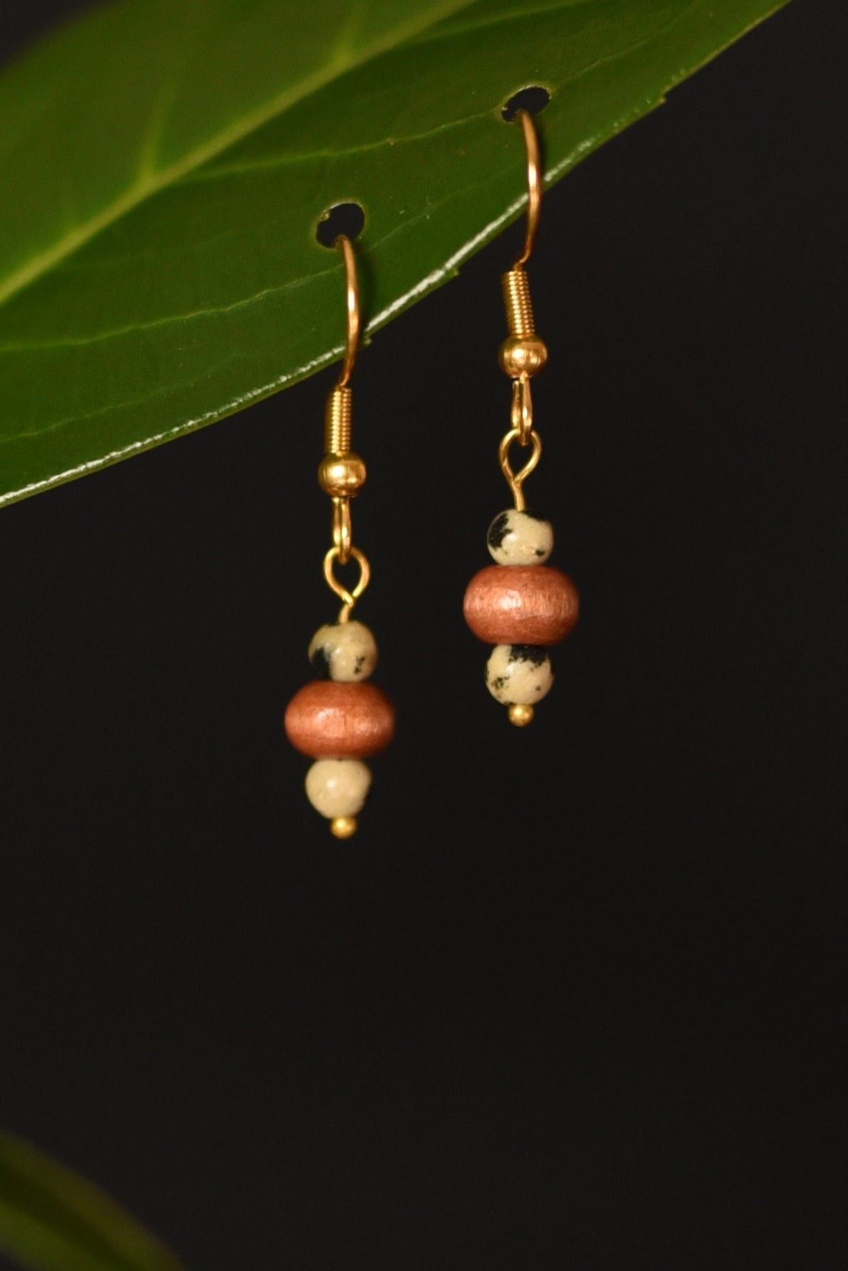 Boucles d'oreilles ilex Doré