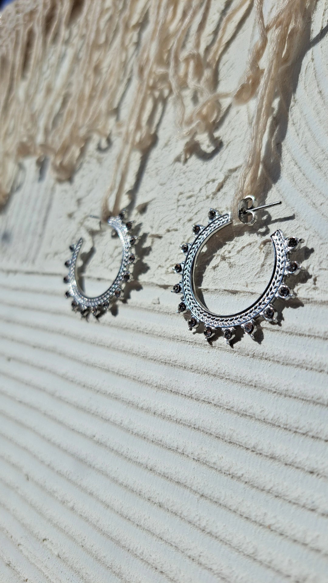 Boucles d'oreilles Solis argenté