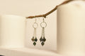 Boucles d'oreilles Primula vert