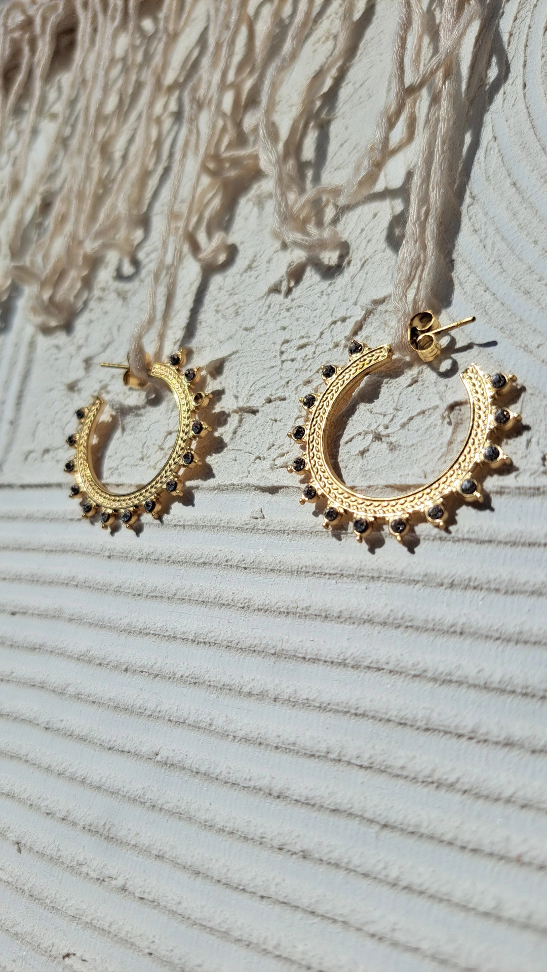 Boucles d'oreilles Solis doré