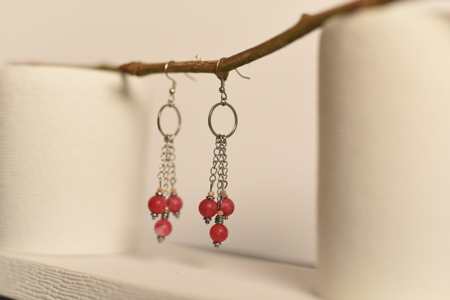 Boucles d'oreilles Primula quartz