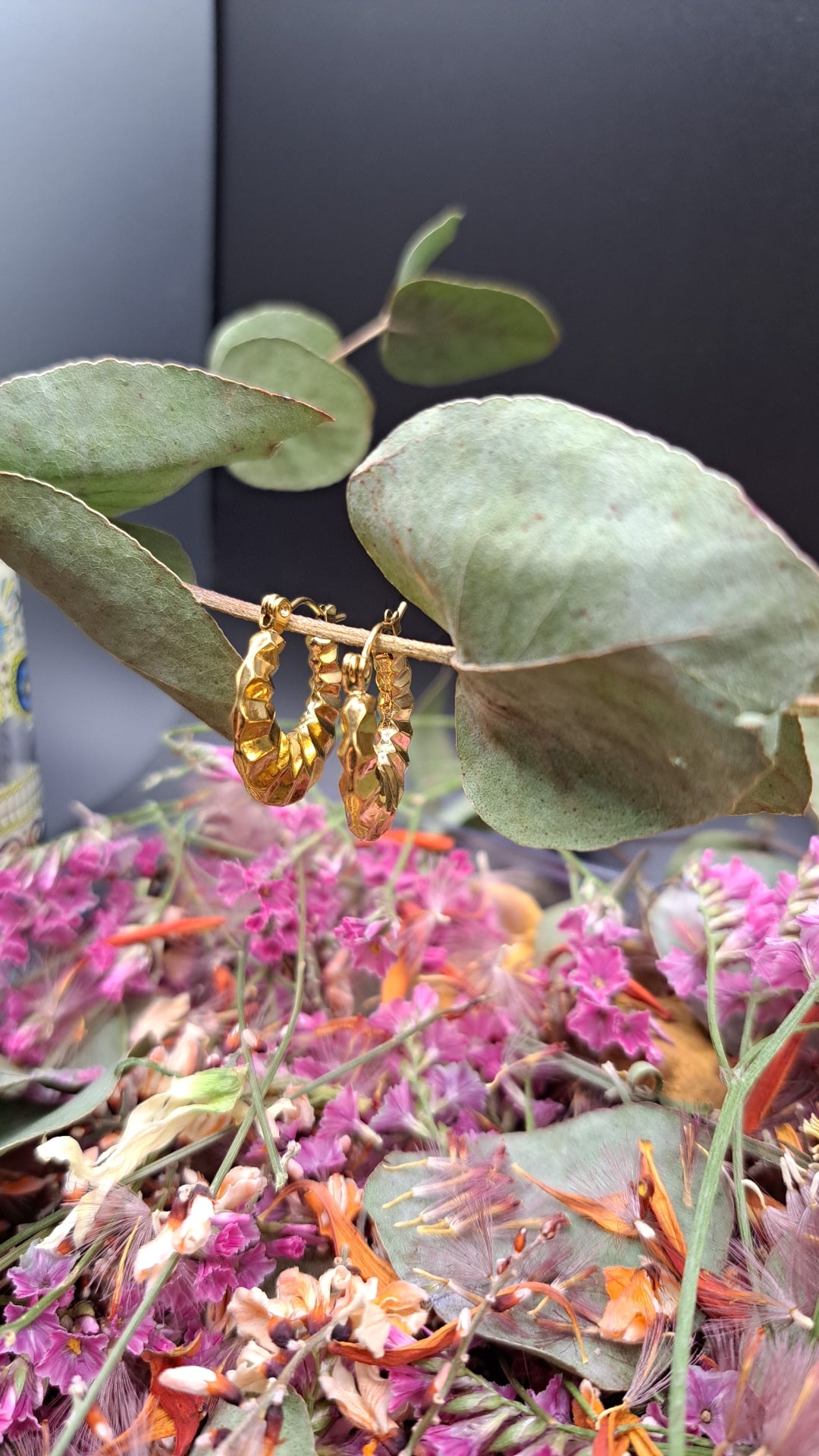 Boucles d'oreilles Mollis argentée