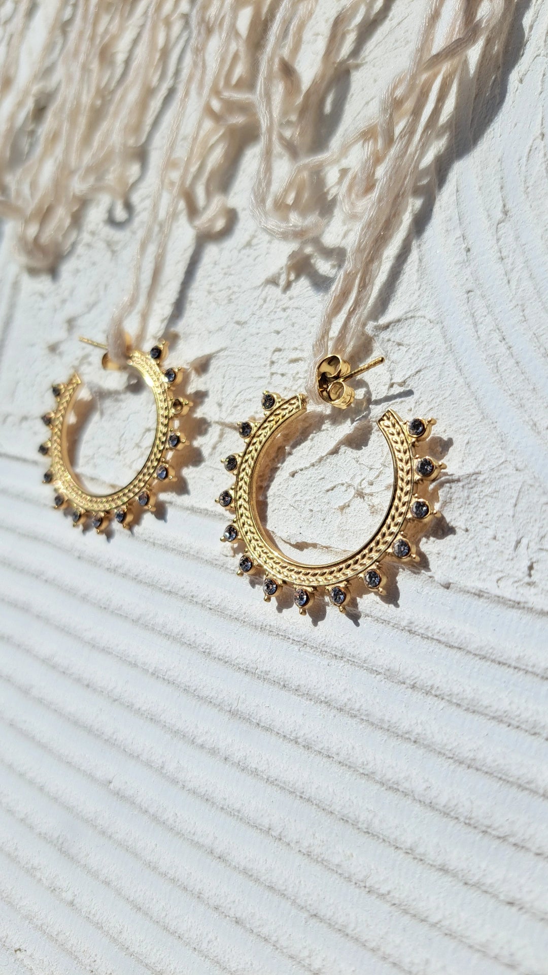 Boucles d'oreilles Solis doré