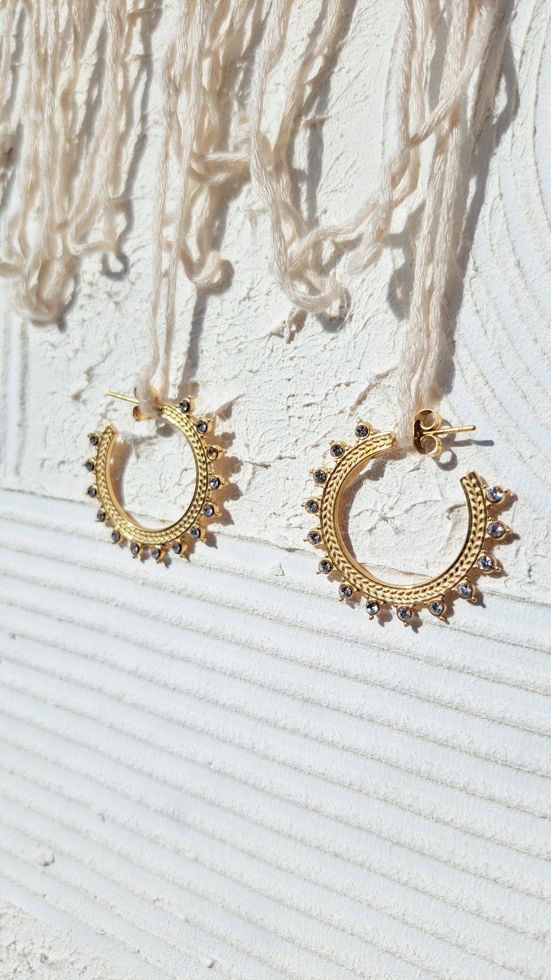 Boucles d'oreilles Solis doré