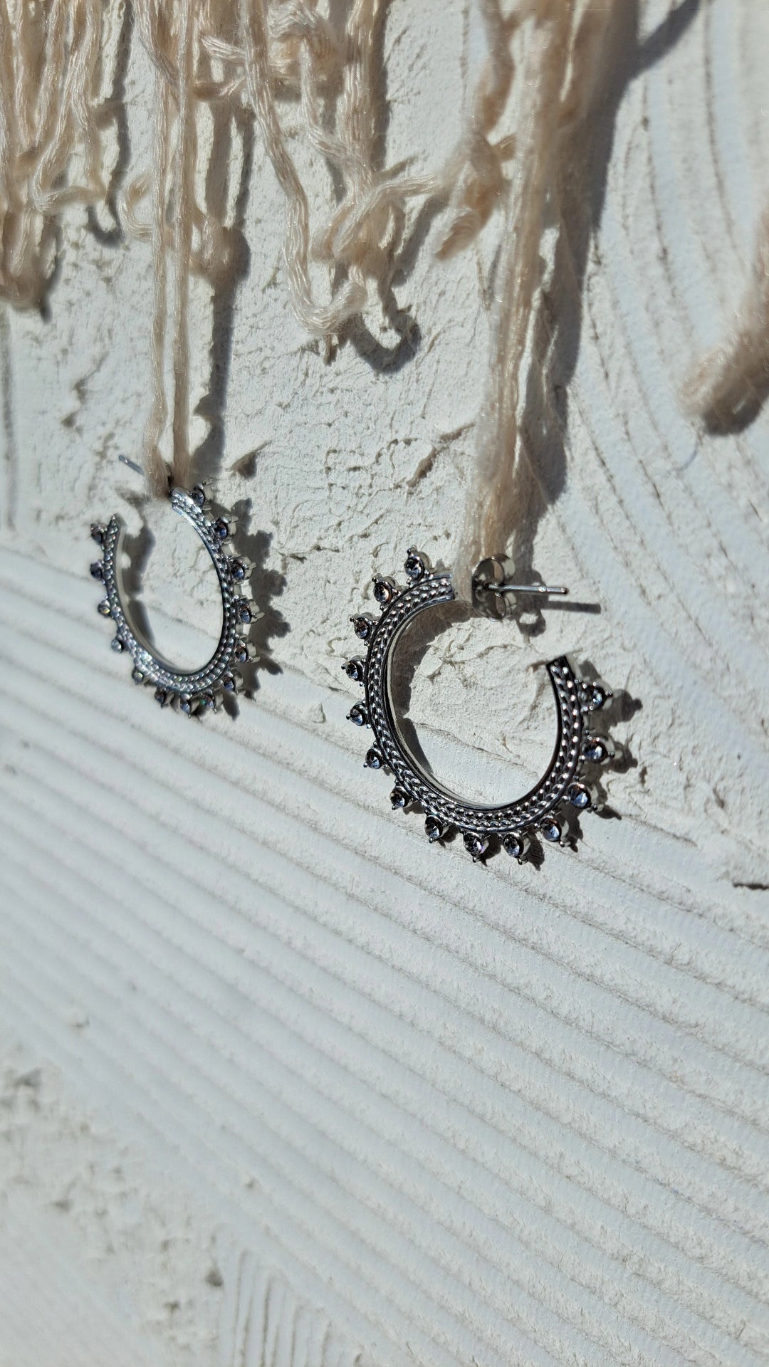 Boucles d'oreilles Solis argenté